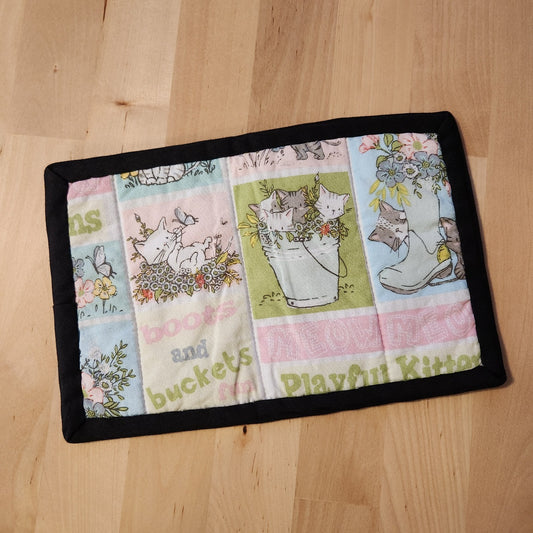 Mug Rug Spring Kittens