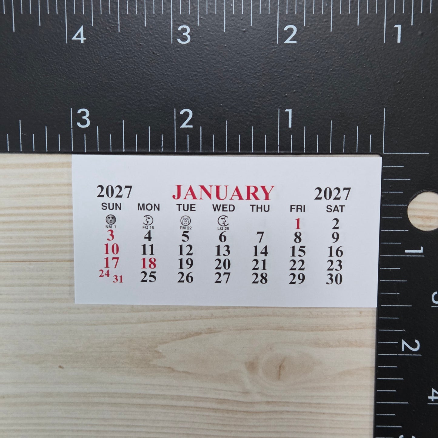 2027 calendar pads - 3" x 1 1/2"