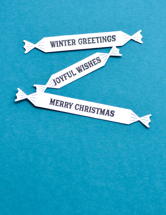 Poppystamps 2553 Tiny Sentiment Banners Craft Die