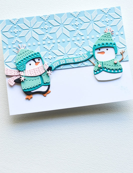 Poppystamps CB517 Holiday Banners clear stamp and die set