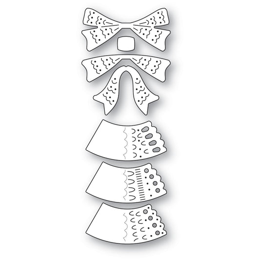 Poppystamps 2646 Nordic Wreath and Bow