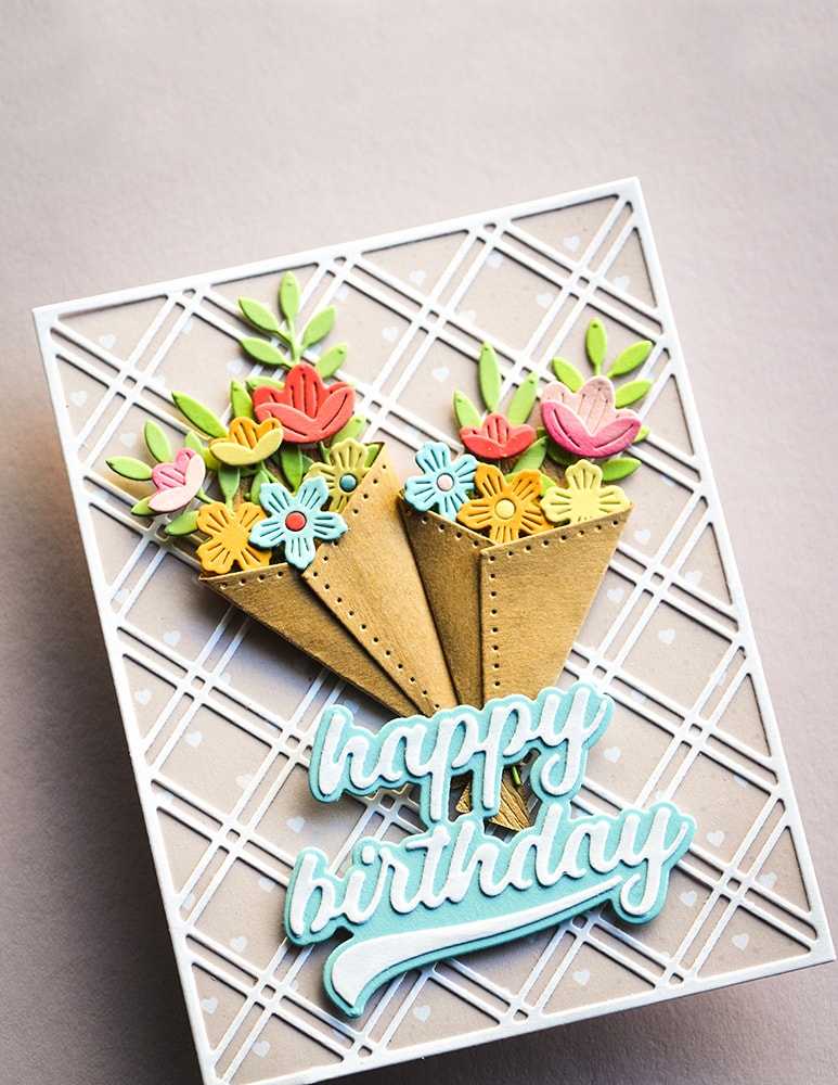 Poppystamps 2668 Happy Birthday Streamer Script Craft Die