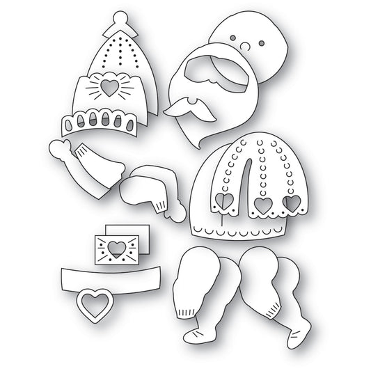 Poppystamps 2690 Nordic Heart Gnome