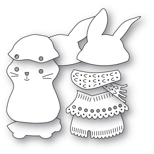 Poppystamps 2708 Nordic Bundled Bunny