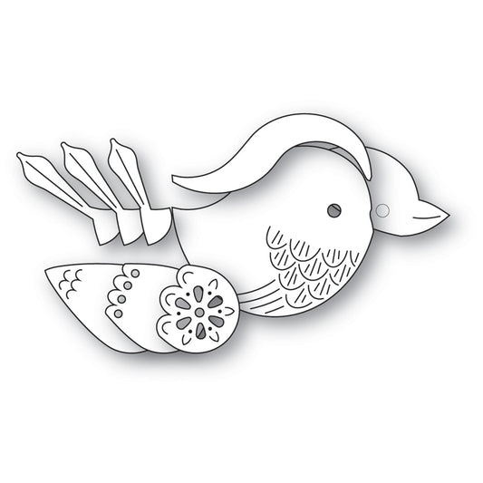 Poppystamps 2711 Nordic Petalpoint Bird