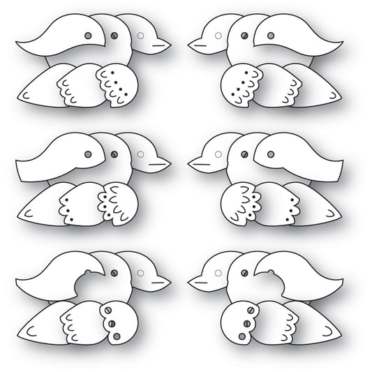 Poppystamps 2712 Nordic Birds of a Feather