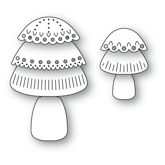 Poppystamps 2715 Nordic Button Mushrooms