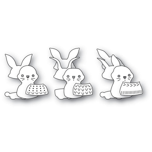Poppystamps 2717 Nordic Bunny Trio