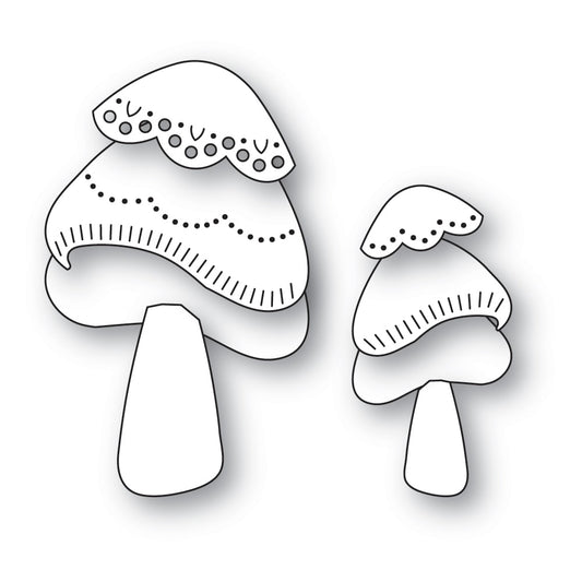 Poppystamps 2720 Nordic Swirl Mushrooms