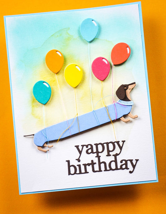 Poppystamps 2734 Yappy Birthday Craft Die