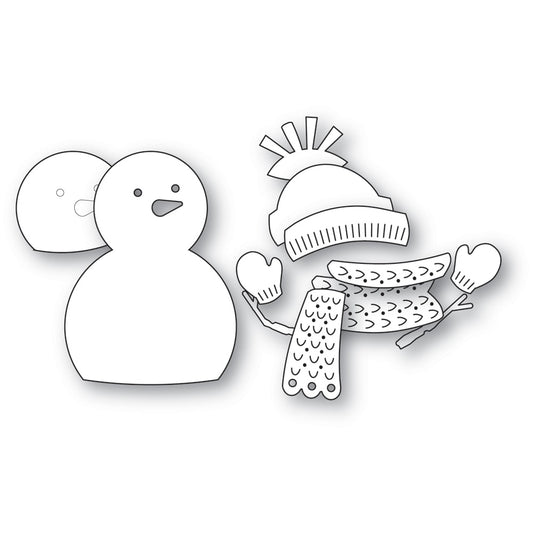 Poppystamps 2745 Nordic Bundled Snowman craft die