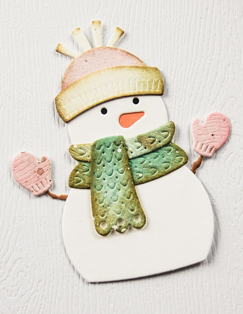 Poppystamps 2745 Nordic Bundled Snowman craft die