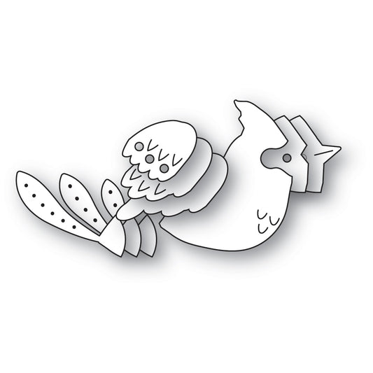 Poppystamps 2754 Nordic Resting Cardinal craft die