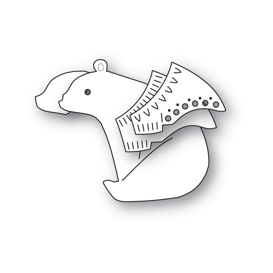 Poppystamps 2758 Nordic Sitting Bear craft die