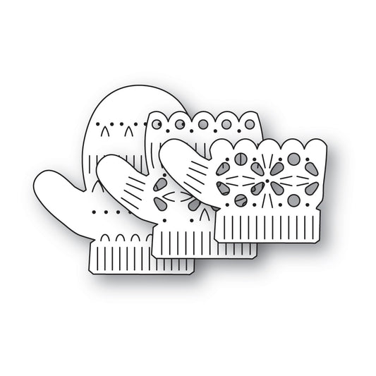 Poppystamps 2760 Nordic Cozy Mitten craft die