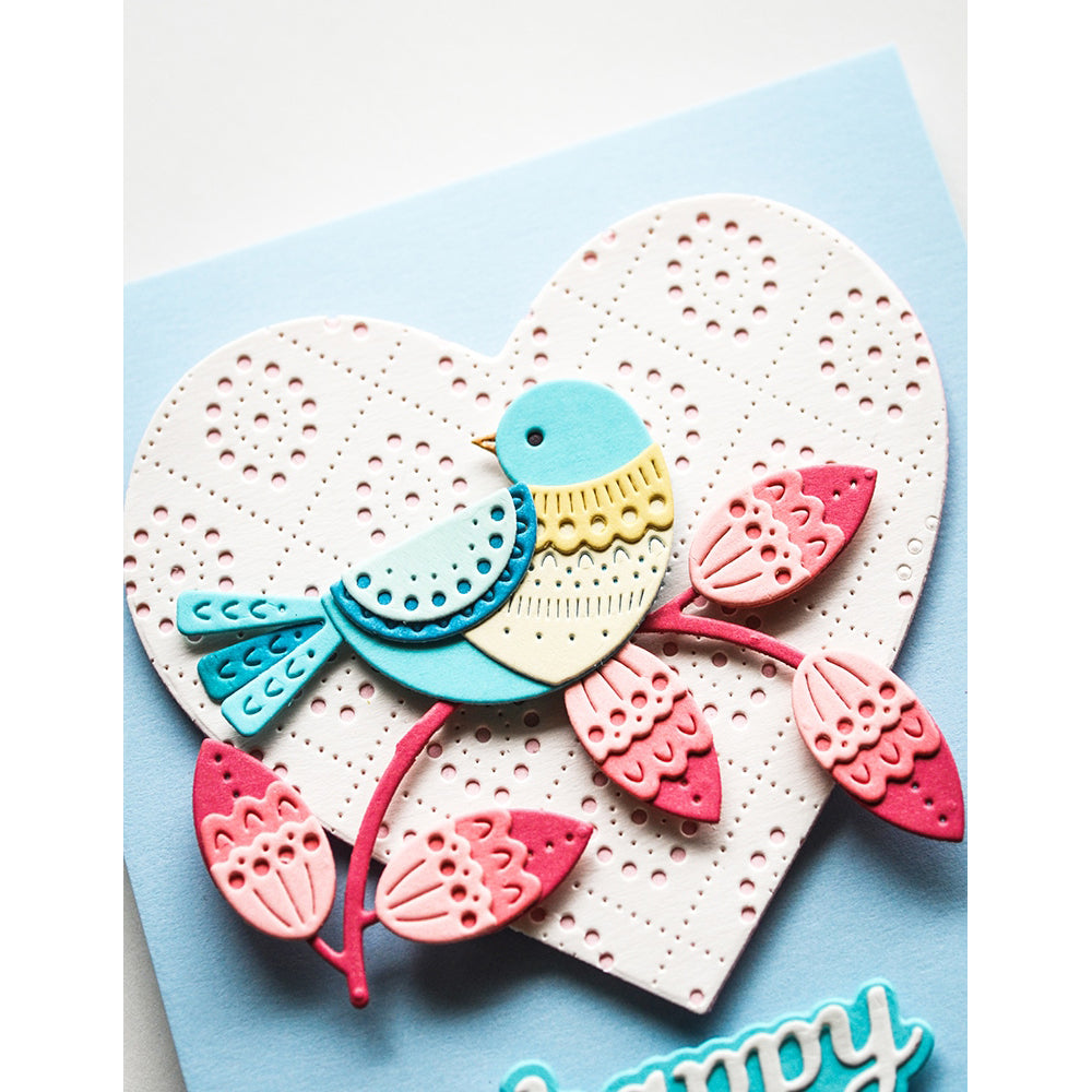 Poppystamps 2765 Nordic Nestled Bird