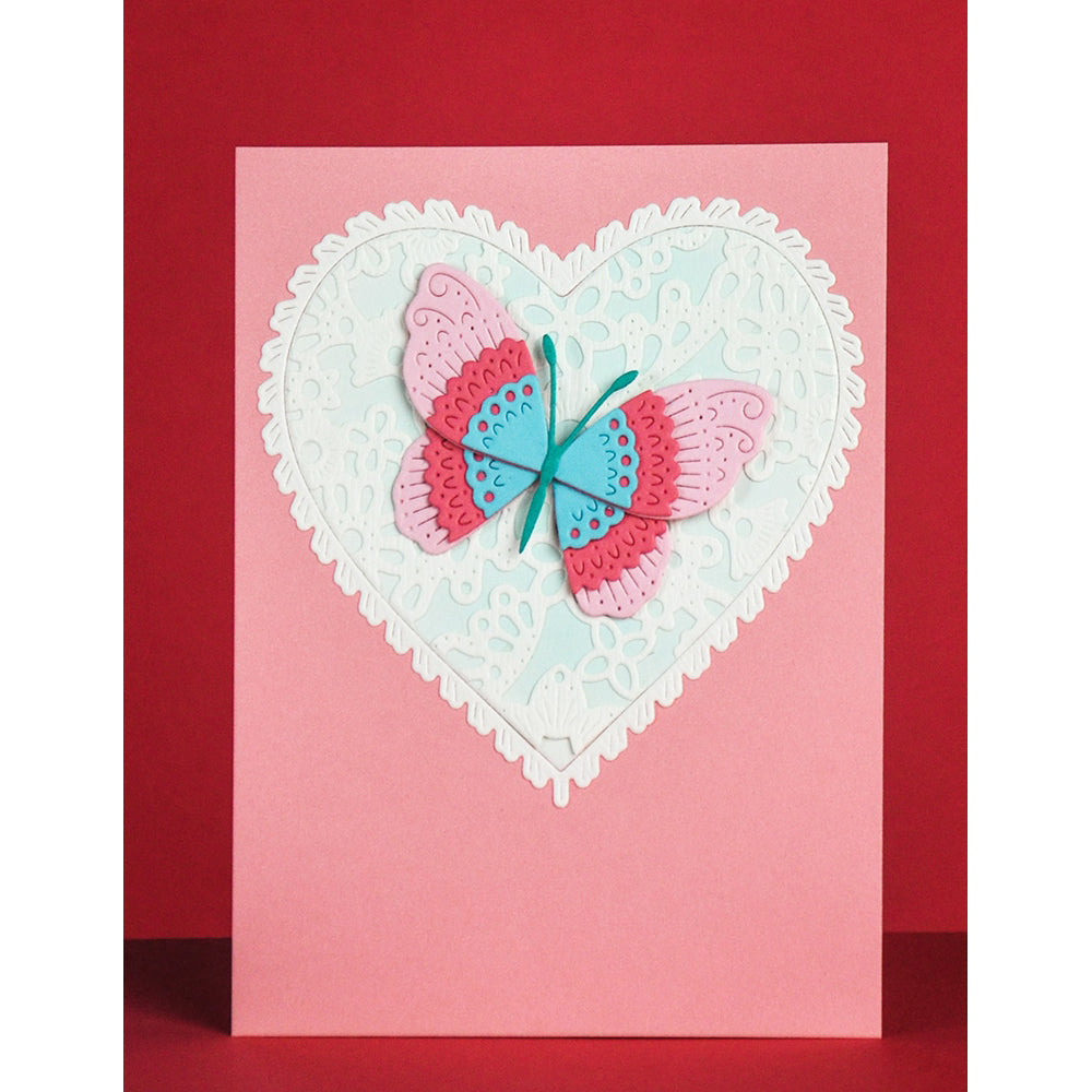 Poppystamps 2777 Fringed Heart Frames