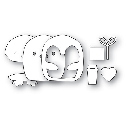 Poppystamps 2801 Coffee Penguin Craft Die