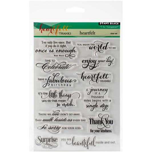 Penny Black Clear Stamps Heartfelt