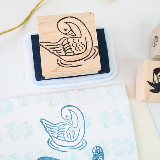 Swan Rubber Stamp