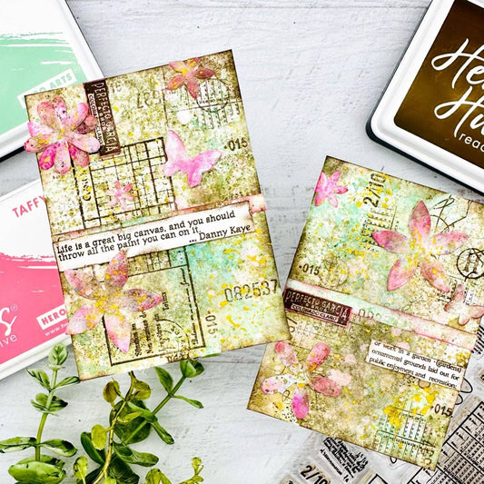 Hero Arts Vintage Map and Ledger Clear Stamps CM739