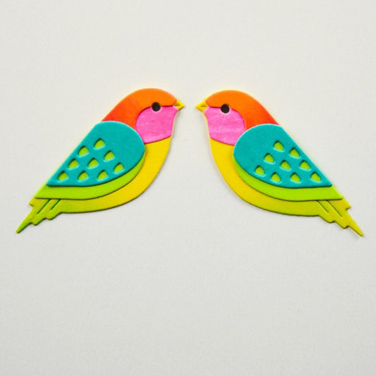 Birch Press 57585 Block Print Bird Duo craft die