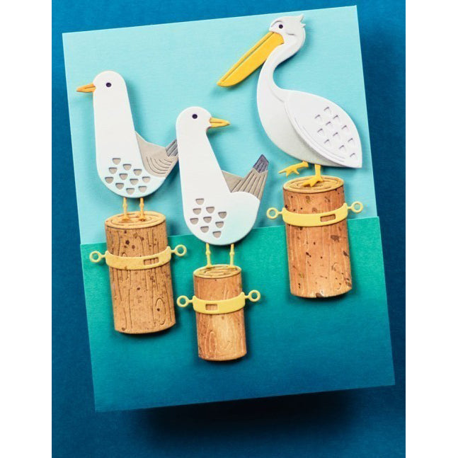 Birch Press 57625 Block Print Curious Seagull craft die