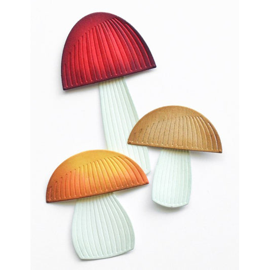 Birch Press 57610 Block Print Round Mushrooms craft die