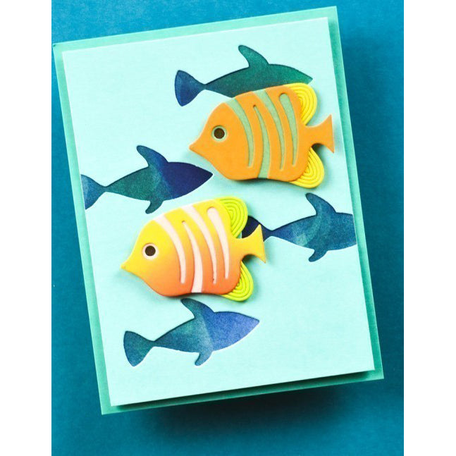 Birch Press 57631 Block Print Striped Fish craft die