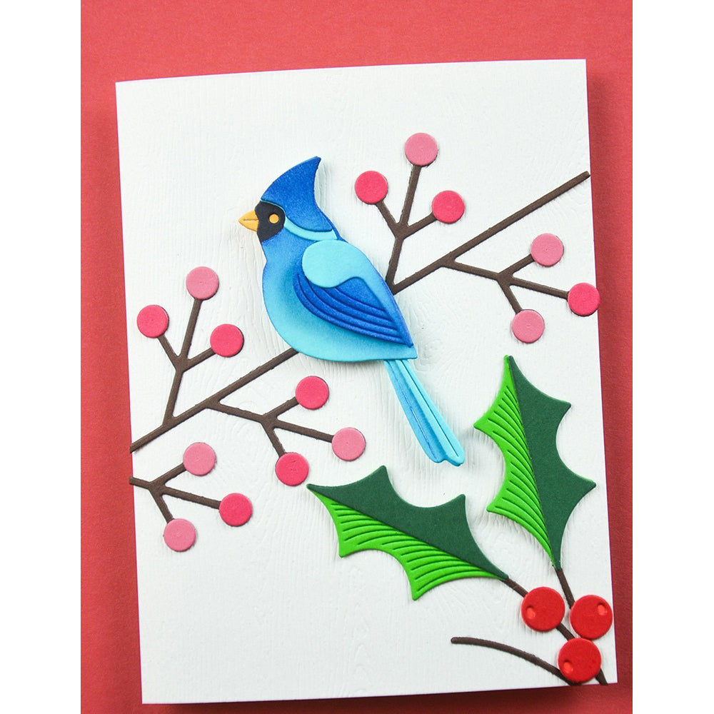 Birch Press 57635 Block Print Winter Cardinal craft die