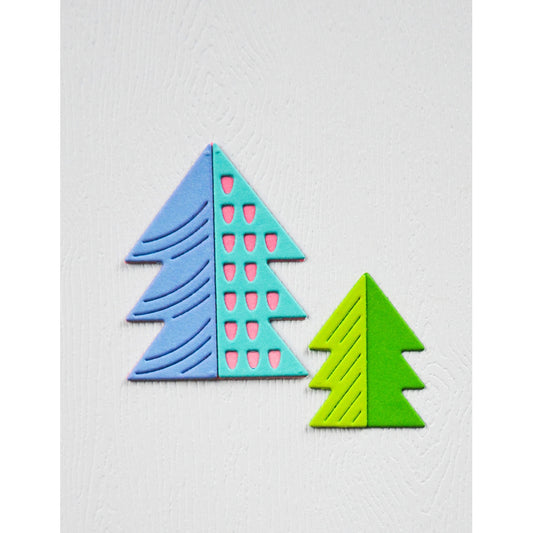 Birch Press 57645 Block Print Pine Trees craft die