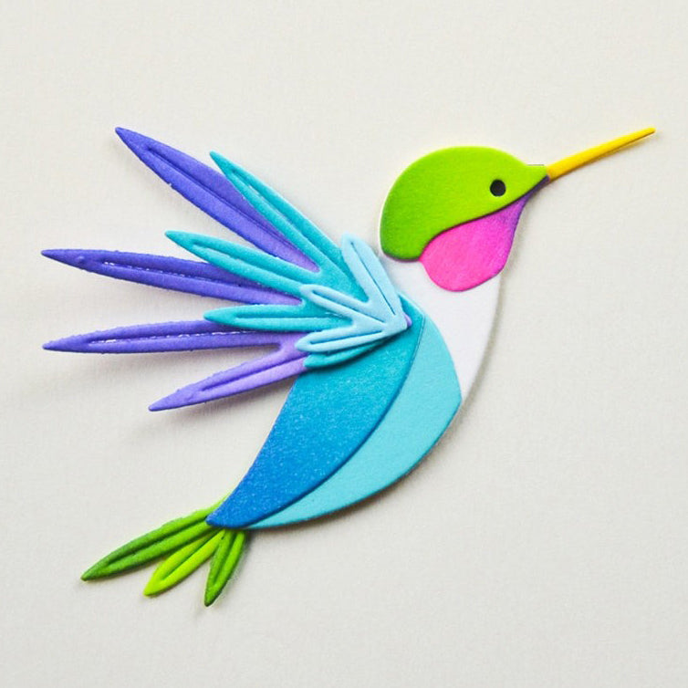 Birch Press 57659 Block Print Soaring Hummingbird craft die