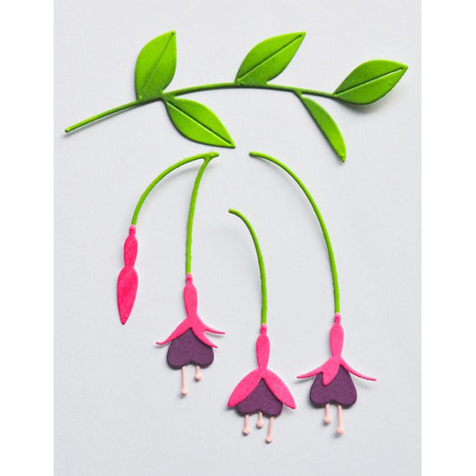 Birch Press 57661 Block Print Fuchsia Spray craft die
