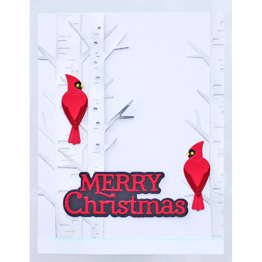Birch Press 57680 Block Print Cardinal Duo craft die