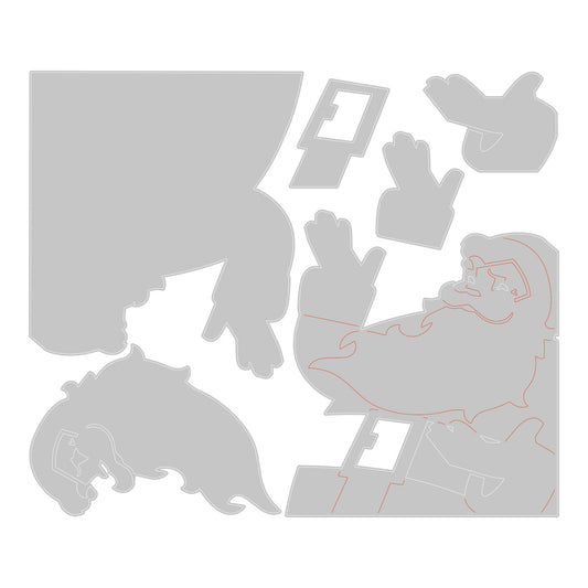 Sale - Sizzix Thinlits Dies By Tim Holtz Retro Santa 666071