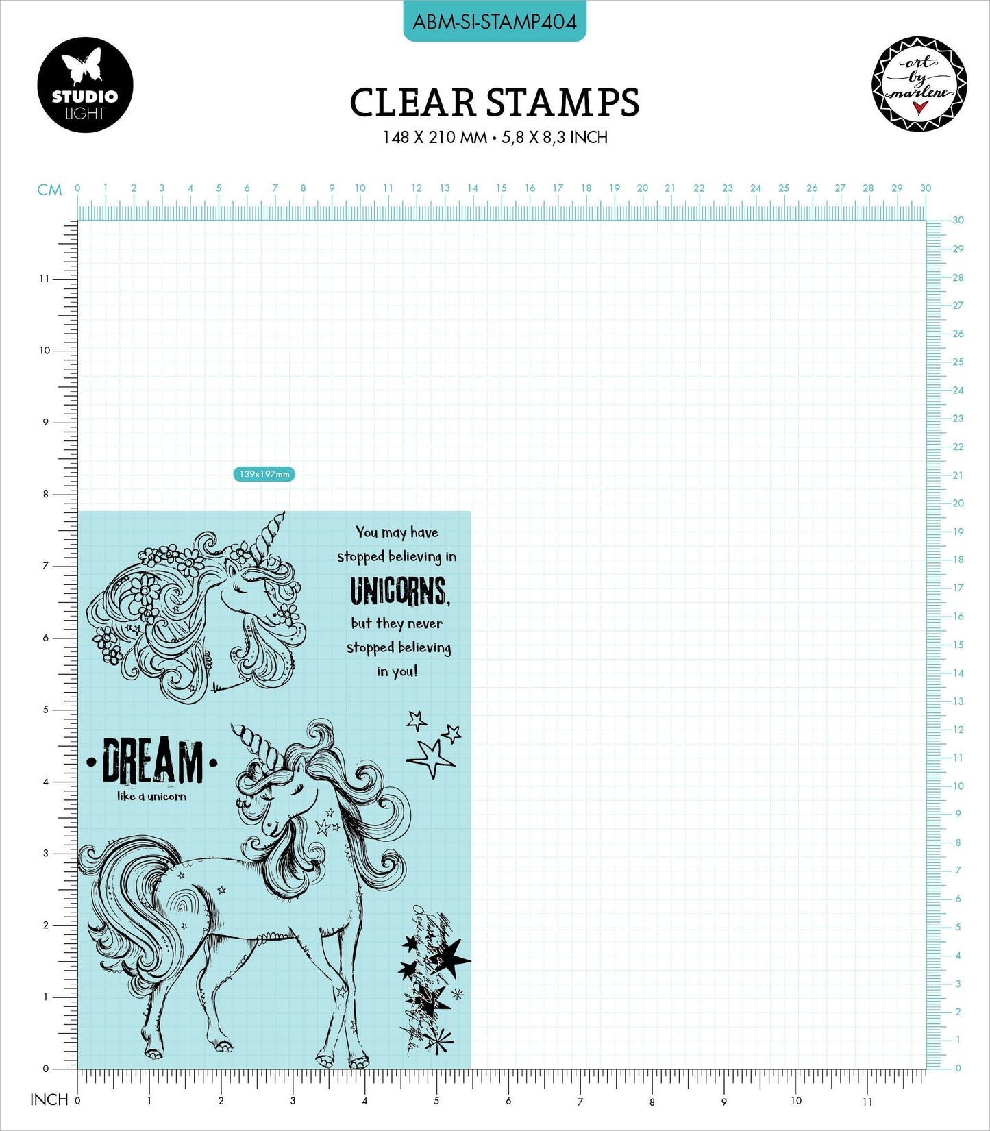 Art By Marlene Signature Collection Stamp Nr. 404, Unicorn Dreams
