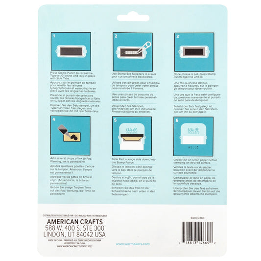 We R Typeset Stamp Punch Set