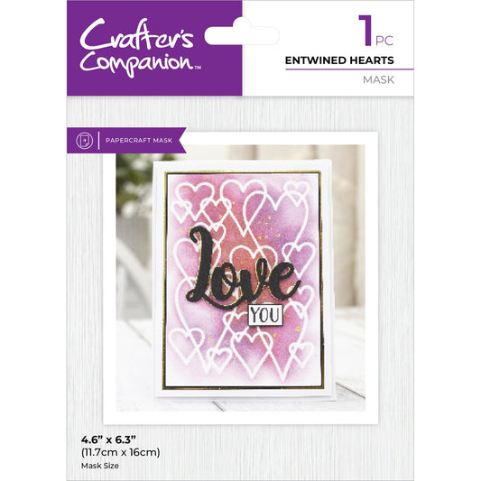 Crafter's Companion Mask Entwined Hearts