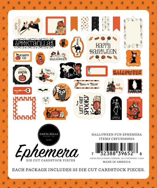 Carta Bella Cardstock Ephemera Icons, Halloween Fun