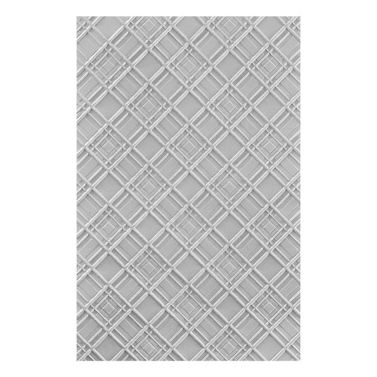Spellbinders 3D Embossing Folder Argyle Plaid E3D-099