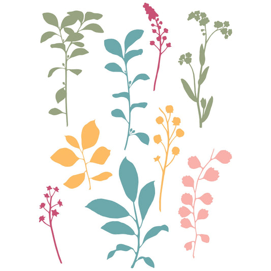 Sizzix A5 Clear Stamps By 49 And Market Fine Stems 01