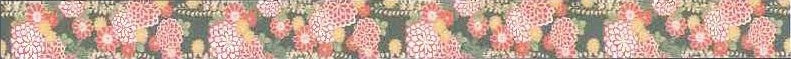 Aitoh Japanese Washi Tape 0.6"X23' Chrysanthemum Wisteria