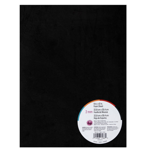 Glitter Foam Sheet 9"X12" 2mm Black