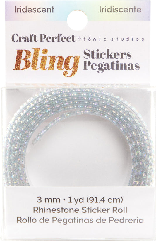 Craft Perfect Iridescent Rhinestone Sticker Roll 1YD