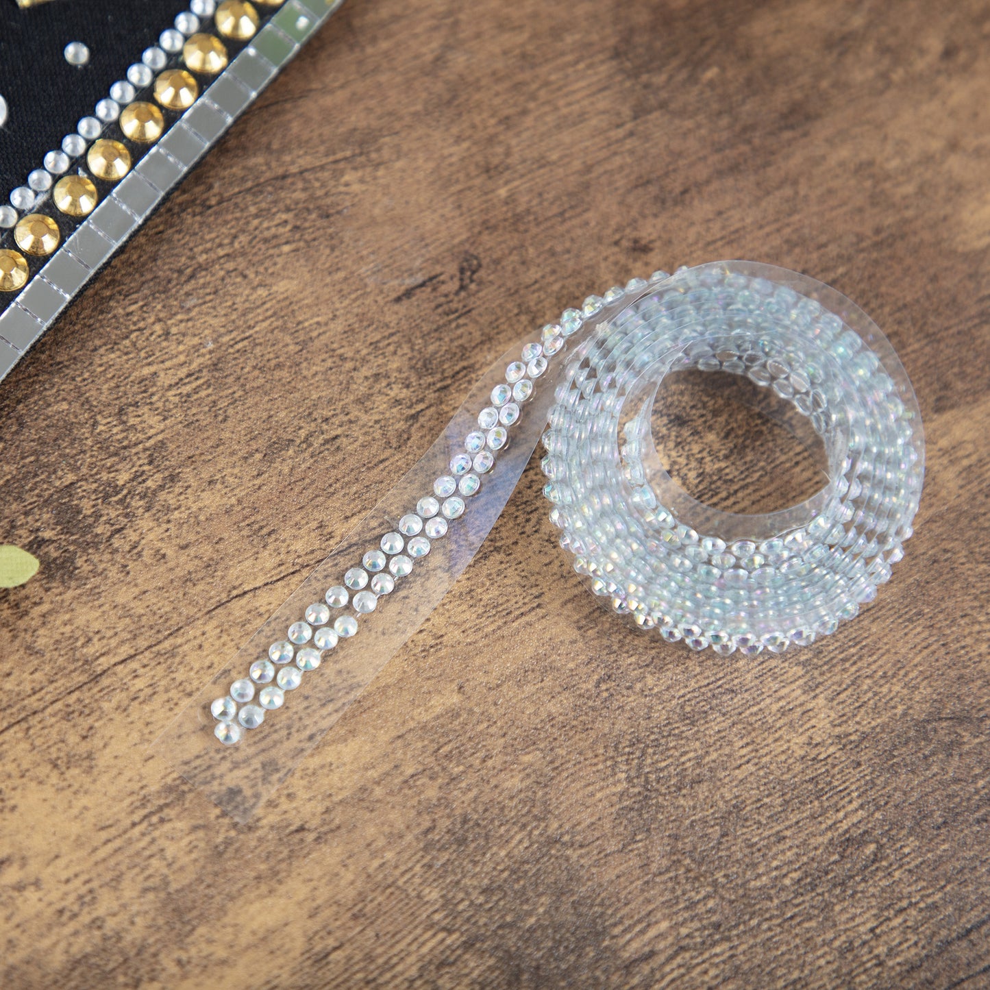 Craft Perfect Iridescent Rhinestone Sticker Roll 1YD