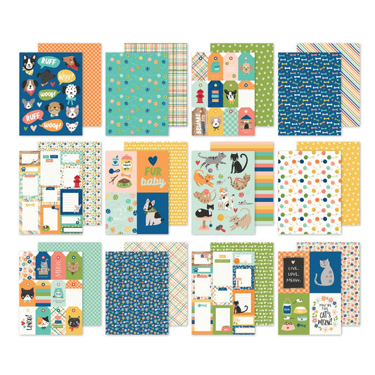 Simple Stories Double-Sided Paper Pad 6"X8" 24/Pkg Fur Baby Dog/Cat