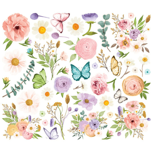 Sale - Simple Vintage Flower Shoppe Bits & Pieces 46/Pkg