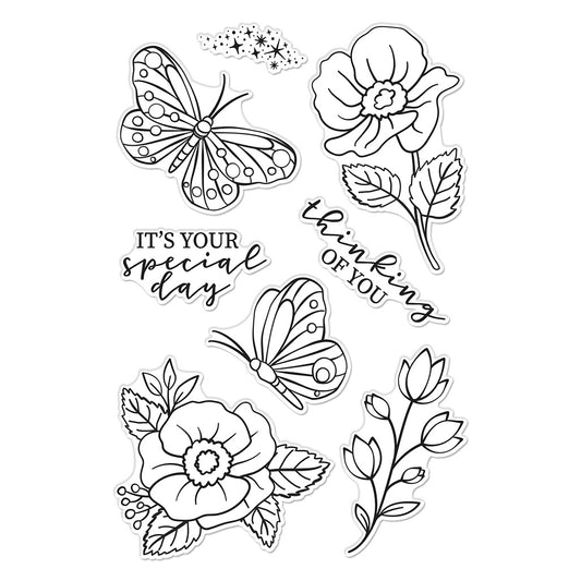 Hero Arts Clear Stamps 4"X6" CM793 Special Day Butterfly