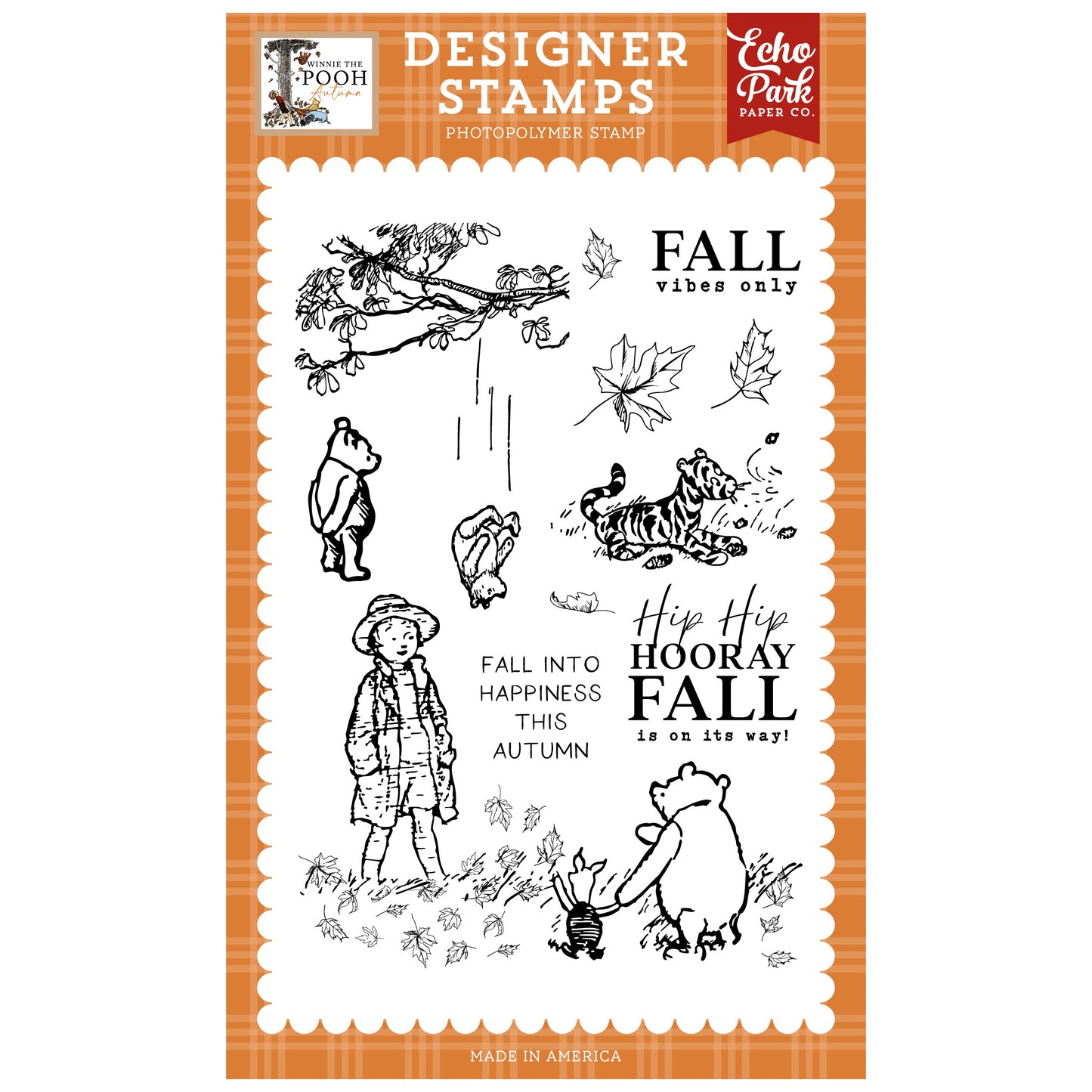 Winnie The Pooh Autumn Stamp Set Fall Into Happiness
