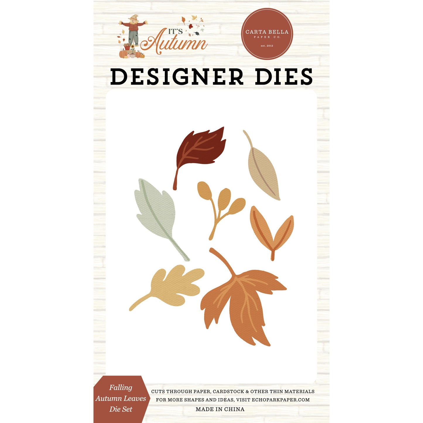 Carta Bella Its Autumn Small Die Set Falling Autumn Leaves